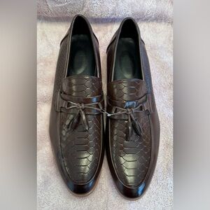Men’s Vegan Leather Brown Slip-on Loafers Size 11 1/2 Retail $58